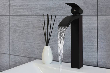 GRIFO DE LAVABO NEIRA ALTO S-1020HB NEGRO