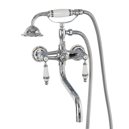 GRIFO DE BAÑERA DE PARED PALOMA RETRO S-1184 CROMO