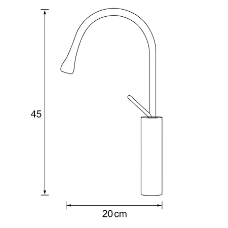 GRIFO DE LAVABO LUCA DE PIE ALTO GIRATORIO S-1154G DORADO