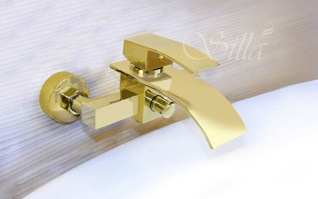 GRIFO DE BAÑERA MURAL CASCADE S-1007G DORADO