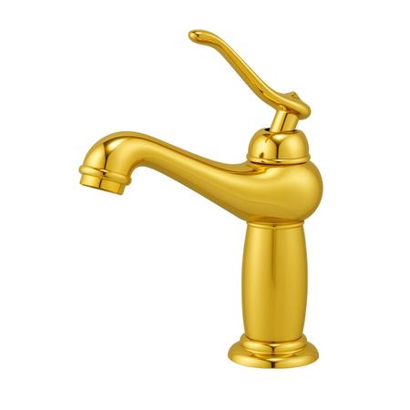 GRIFO DE LAVABO LORENZA DE PIE BAJO RETRO S-1155G DORADO