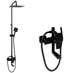 CONJUNTO DE DUCHA EXTERIOR AURORA S-1199B NEGRO