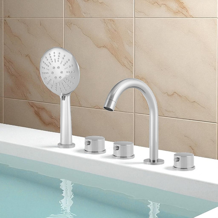 GRIFO DE BAÑERA DE 5 AGUJEROS S-1216 CROMO