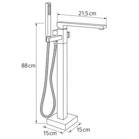 GRIFO DE BAÑERA CUBO INDEPENDIENTE S-1082 CROMO
