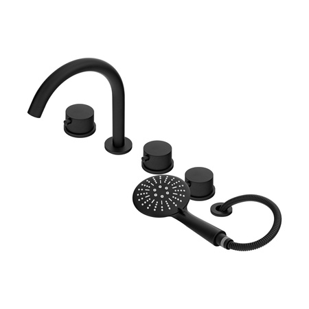 GRIFO DE BAÑERA DE 5 AGUJEROS S-1216B NEGRO