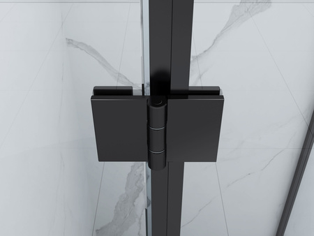 CABINA DE DUCHA WILSON CUADRADA TRANSPARENTE - 80X80X190 NEGRO