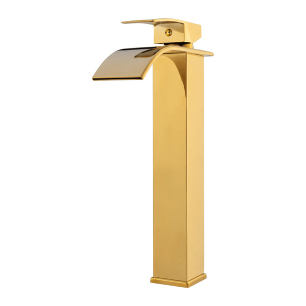 GRIFO DE LAVABO ALTO CASCADE S-1001GD DORADO