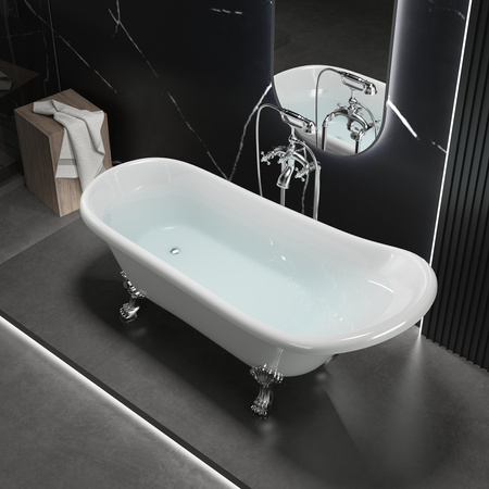 BAÑERA EXENTA ISABEL DE ACRÍLICO 150×75×72 BLANCA