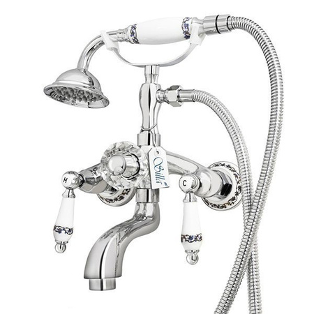 Grifo de bañera Paloma de pared retro S-1126 cromo
