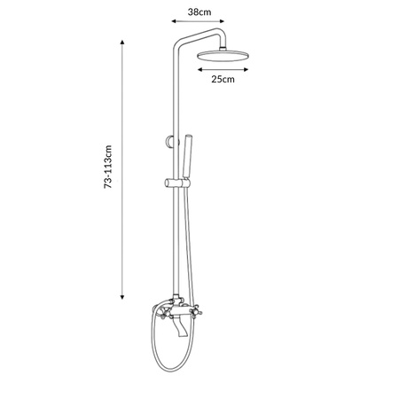 CONJUNTO DE DUCHA RETRO PALOMA S-1198B NEGRO