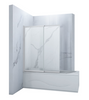 MAMPARA DE BAÑO SPENCER DE 2 HOJAS 85X150 DESLIZANTE BLANCA