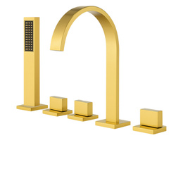 GRIFO DE BAÑERA PURO DE 5 AGUJEROS S-1061G DORADO