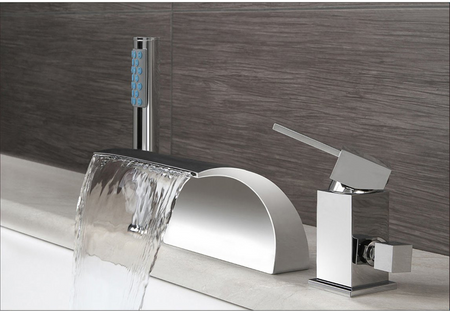 GRIFO DE BAÑERA CASCADE DE 3 AGUJEROS S-1006 CROMADO