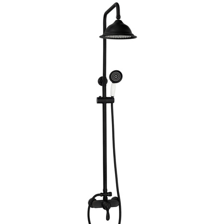 CONJUNTO DE DUCHA RETRO LORENZA EXTERIOR S-1189B NEGRO