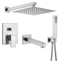 CONJUNTO DE DUCHA EMPOTRADO CON CAÑO S-1193 CROMO
