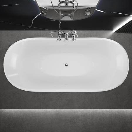 BAÑERA EXENTA BELLA DE ACRÍLICO 170×75×70 BLANCA