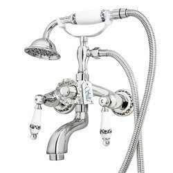 Grifo de bañera Paloma de pared retro S-1126 cromo
