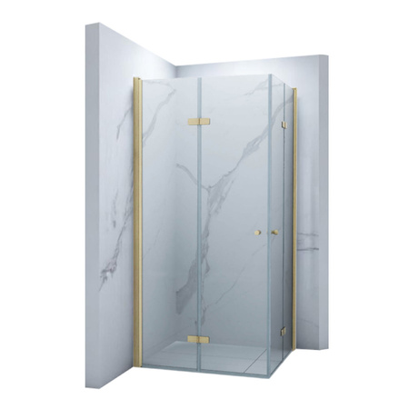 CABINA DE DUCHA BAXLER CUADRADA TRANSPARENTE - 80X80X190 DORADA