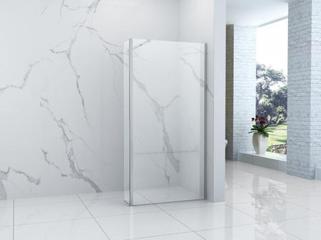 MAMPARA DE DUCHA WALK-IN DE 2 PARTES 60x30x200 TRANSPARENTE CROMO