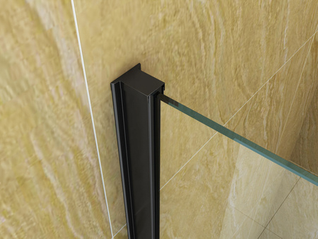 MAMPARA DE BAÑO ASTON DE 1 HOJA 70X150 FIJA NEGRA