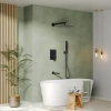 CONJUNTO DE DUCHA EMPOTRADO CON CAÑO S-1193B NEGRO