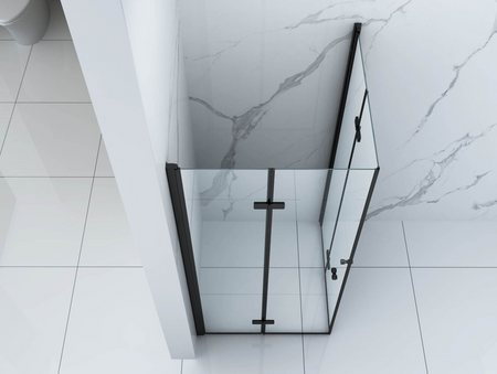 CABINA DE DUCHA BAXLER CUADRADA TRANSPARENTE - 80X80X190 NEGRA