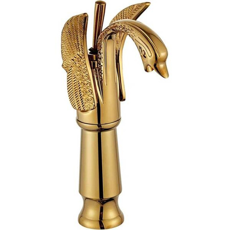 GRIFO DE LAVABO SWENNA ALTO RETRO S-1178G DORADO