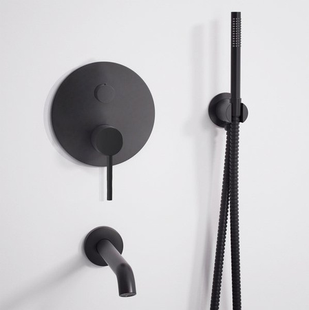 GRIFO DE BAÑERA EMPOTRADO MERA S-1096B NEGRO MATE