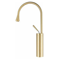 GRIFO DE LAVABO LUCA DE PIE ALTO GIRATORIO S-1154G DORADO