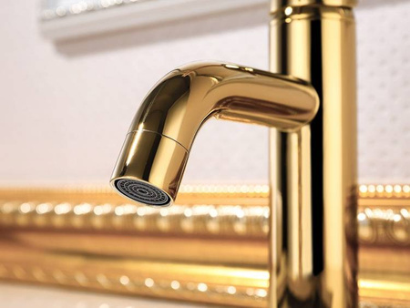 GRIFO DE LAVABO SENTINI DE PIE BAJO S-2003G DORADO