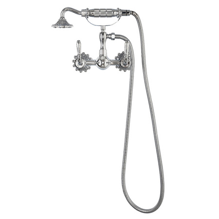 GRIFO DE BAÑERA ISABELLA DUCHA DE PARED RETRO S-1183 CROMO