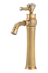 GRIFO DE LAVABO CRYSTAL ALTO RETRO S-1138V ORO VIEJO