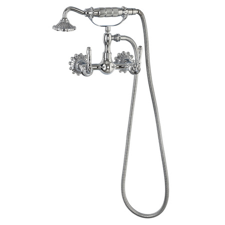 GRIFO DE BAÑERA ISABELLA DUCHA DE PARED RETRO S-1183 CROMO