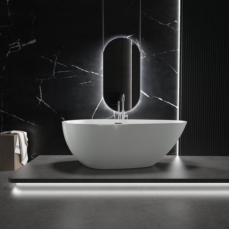 BAÑERA EXENTA ACRÍLICA ELLIE 170×75×58 BLANCA