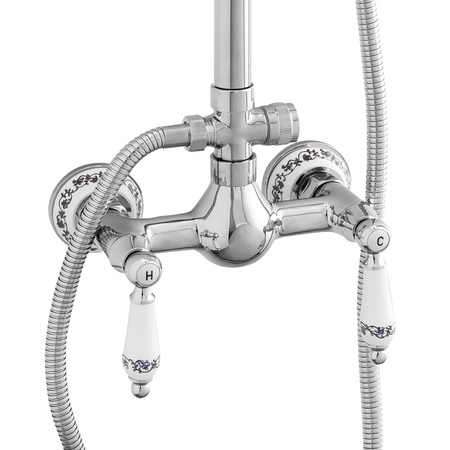 CONJUNTO DE DUCHA EXTERIOR RETRO PALOMA S-1198 CROMO