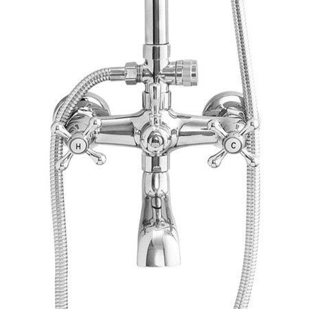 CONJUNTO DE DUCHA EXTERIOR RETRO CAMILLA S-1197 CROMO