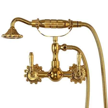 GRIFO DE BAÑERA ISABELLA DE DUCHA MURAL RETRO S-1183G DORADO