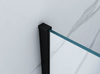 MAMPARA DE DUCHA PALMER WALK-IN DOUBLE DE 2 PARTES 90x200 80x200 TRANSPARENTE NEGRA