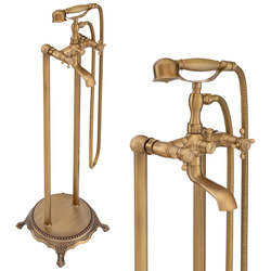 GRIFO DE BAÑERA CAMILLA INDEPENDIENTE RETRO S-1071V ORO ANTIGUO