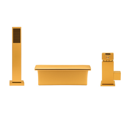 GRIFO DE BAÑERA CASCADE DE 3 AGUJEROS S-1006G V4 DORADO