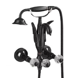 GRIFO DE BAÑERA DE PARED SWENNA RETRO S-1177B NEGRO