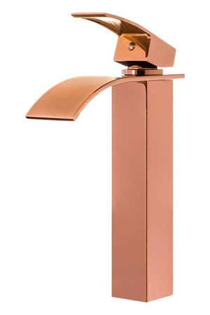 Grifo de lavabo alto CASCADE SEM-1001GD oro rosa