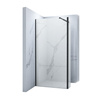 MAMPARA DE DUCHA WALK-IN DE 2 PARTES 90x30x200 TRANSPARENTE NEGRA
