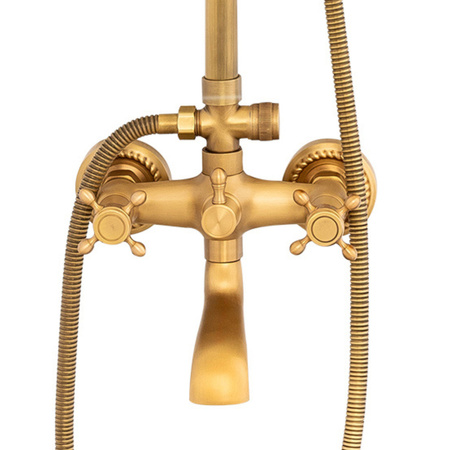 CONJUNTO DE DUCHA EXTERNA RETRO CAMILLA S-1197V ORO VIEJO