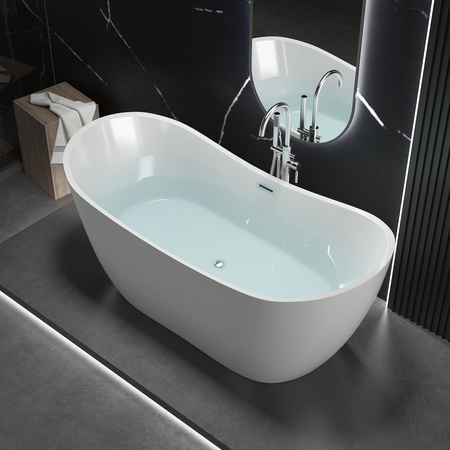 BAÑERA EXENTA ACRÍLICA GRACE 150×75×72 BLANCA