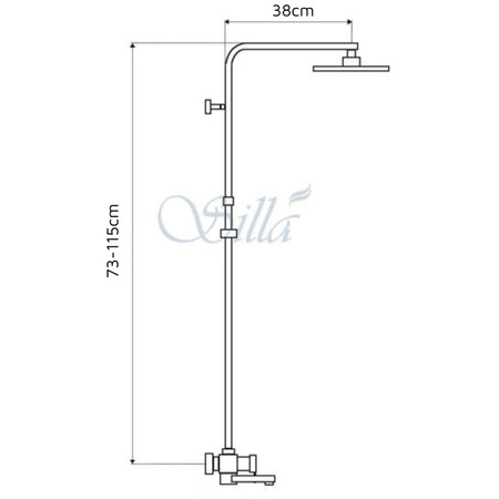 CONJUNTO DE DUCHA EXTERIOR AURORA S-1199 CROMADO