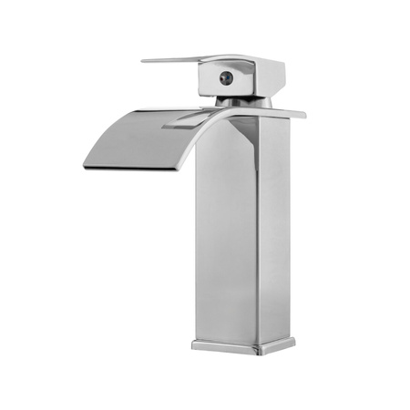 GRIFO DE LAVABO CASCADE DE PIE BAJO S-1001 CROMO