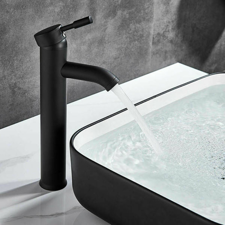 GRIFO DE LAVABO SENTINI ALTO SEM-2003BD NEGRO