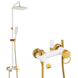 CONJUNTO DE DUCHA SENTINI SUPERFICIAL S-1191WG BLANCO/DORADO