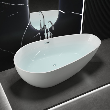 BAÑERA EXENTA ACRÍLICA ELLIE 170×75×58 BLANCA